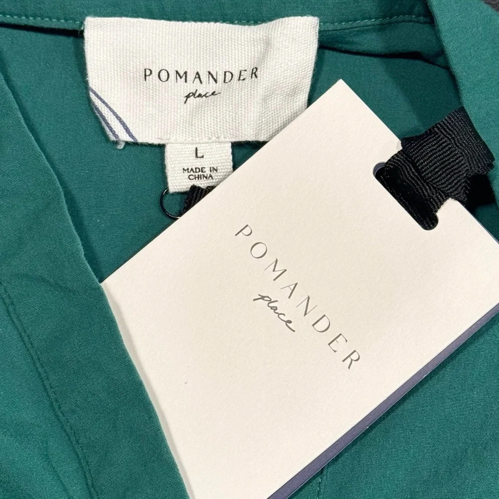 Pomander Place | New Palm Green Chelsea Mini Dress Size L - Picture 10 of 11